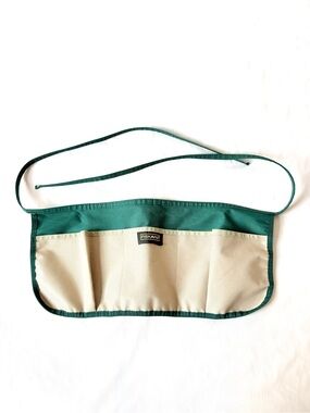 Fiskars vintage garden apron half tool belt green tan canvas 1990s